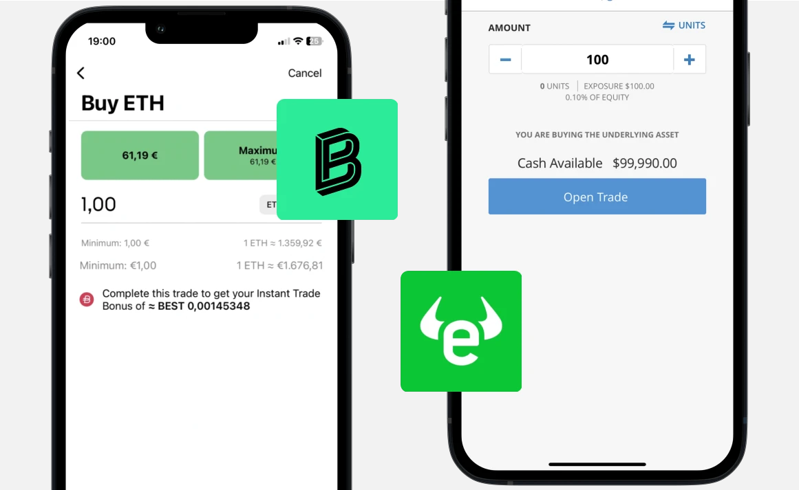 Bitpanda vs eToro: Buying