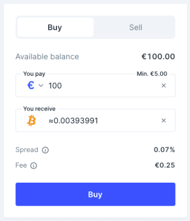 Buying Bitcoin on Bitvavo in easy mode