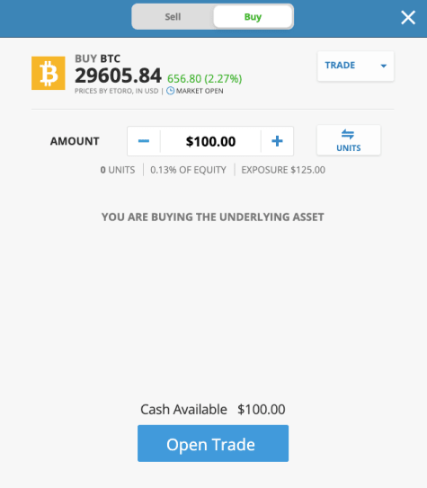 eToro Trading Bitcoin