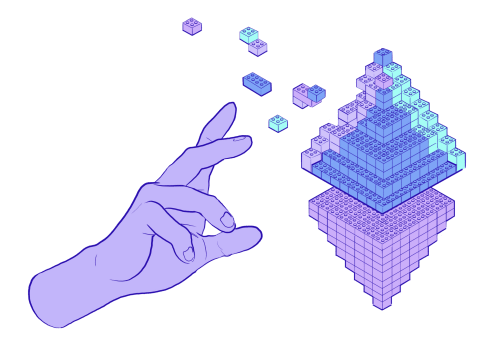 Ethereum Building Blocks Illustration