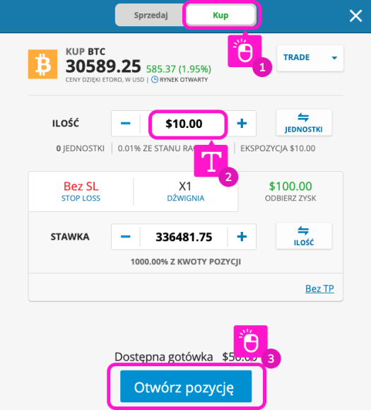 Jak kupić Bitcoin na eToro